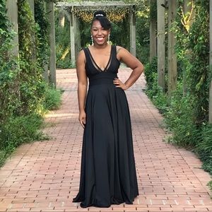 Beautiful floor length black dress